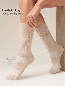 OutZeal 3 Pairs Of Jacquard Pattern Medium Tube Leisure Sports Socks, Suitable For Daily, Work, Leisure, Home, Running, Cycling - Multicolor - View 3