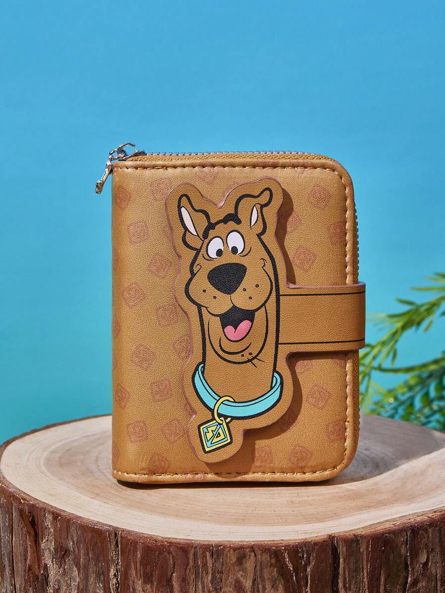 SCOOBY-DOO X Joivida 棕色時尚便攜式零錢包錢包 - 棕色 - 查看 1