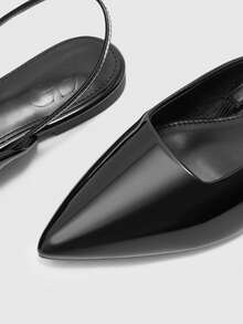 CUCCOO BIZCHIC Women's Flat-Soled Shoes Women's Summer New Rear Empty Pointed Mules Shoes Daily Wear Sandals Fall Shoes - Black - View 4