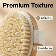 1pc Dry Brushing Body Brush, Helps Lymphatic Detox, Dry Skin, Improve Cellulite, Promote Blood Circulation, Made Of Bristles With Massage Nodules Design, Self-Care - Multicolor - View 2
