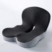 Memory Foam Seat Cushion With Backrest, Ergonomic Spine Alignment Chair Pillow, Heightened Side Support, Relieve Leg Hip Pressure, Comfort Cushion For Office Chair Car Seat Home Use - multicolor - View 8