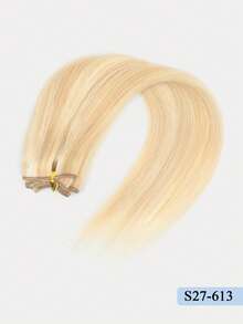 Natural Human Hair Weft-Double Weft Suitable For Sewing In Extensions,Caramel Brown To 613 Blonde Color,12-14" Volume & Length Boosting Hair Extensions Human Straight Hair With Soft & Smooth Texture Hair Wefts For Women & Men,For Graduation Season - S27-613 - View 20