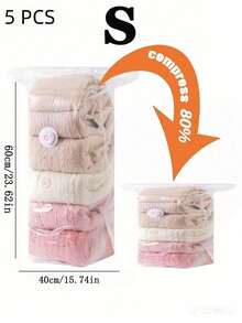 Vacuum Storage Bags, Large Vacuum Sealed Bags, Suitable For Bedding, Quilts, Blankets, Clothes, Closet Space Saving - View 12
