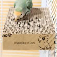 1/2 Pcs Parrot Chewing Platform Toy, Cardboard Cage Accessory, Bird Supplies & Accessories, Pet Bird Gear, Bird Perch Accessory, Budgie Cage Accessory, Toy & Entertainment Supply - A+B - View 3