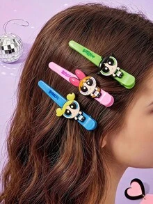 THE POWERPUFF GIRLS X Joivida Cute Clip Suitable For Daily Wear - Multicolor - View 13
