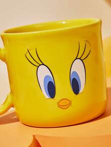 LOONEY TUNES X Joivida 1pc Cute Cartoon Pattern Mug, High Aesthetic Value, Stress Relief - Yellow - View 5