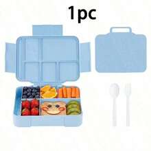 1 Piece Practical Portable Lunch Box , Multi-Section Bento Box With Large Capacity And Tableware Tools, Food Storage Container, Daily Use, Ideal Graduation Gift, New Year'S Gift, Essential - Multicolor - View 14