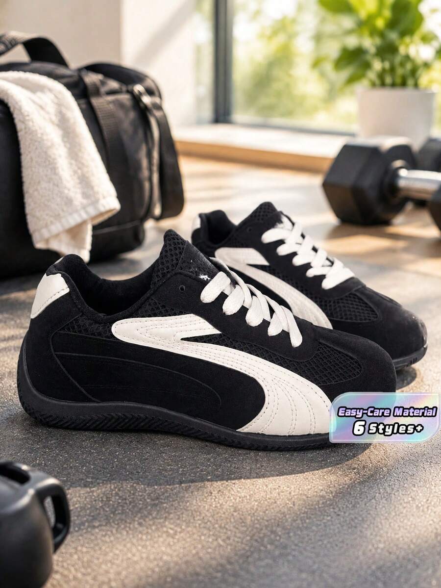 Spring/Summer Women'S Casual Flat Soft Sole Outdoor Sports Shoes, Comfortable Durable Student - Black - View 1