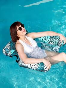 1PC Adult Inflatable Pool Chair, A Portable Floating Lounger Perfect For Pool Parties, Lakeside, Beach, And Sunbathing - multicolor - View 6