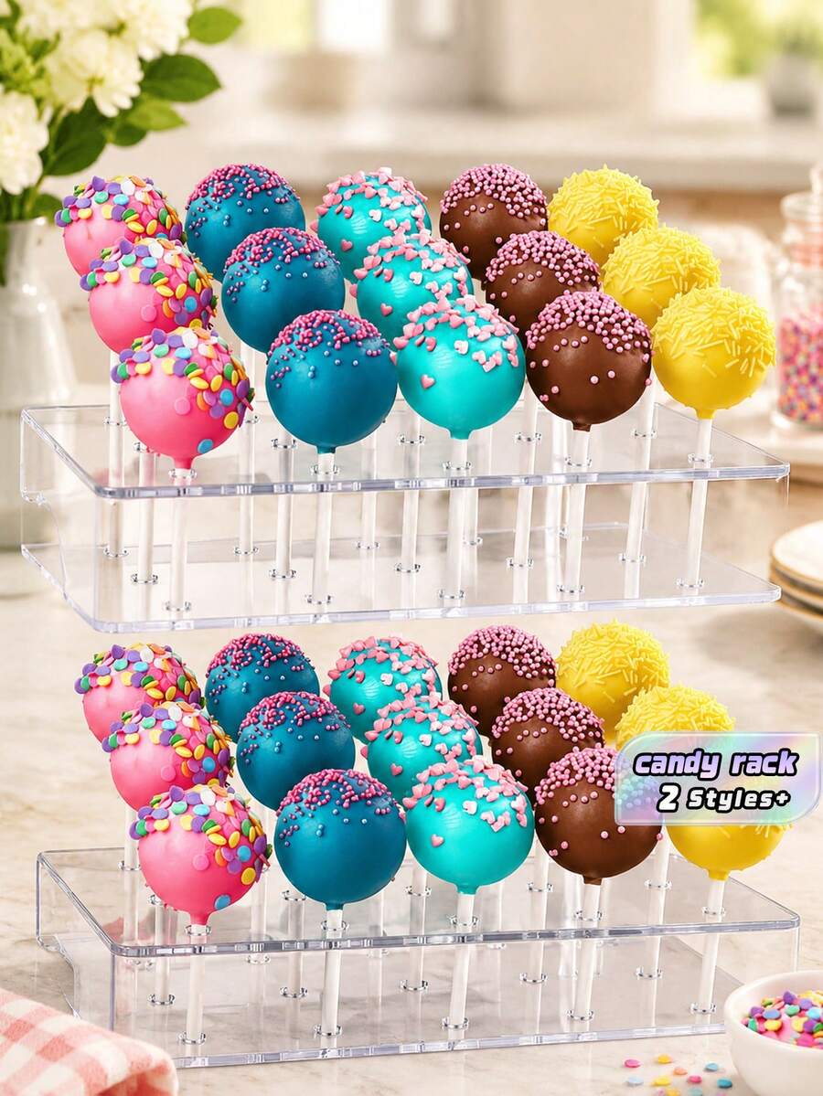 Clear Lollipop Display Stand, Reusable Candy Holder Rack For Wedding Birthday Baby Shower Party Table Decor - multicolor - View 1
