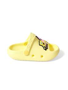 SpongeBob SquarePants | SHEIN 可愛卡通兒童拖鞋，適合幼兒與兒童，EVA材質，適用於居家浴室、游泳池、海灘等 - 黃色 - 查看 6