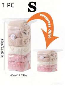 Vacuum Storage Bags, Large Vacuum Sealed Bags, Suitable For Bedding, Quilts, Blankets, Clothes, Closet Space Saving - View 8