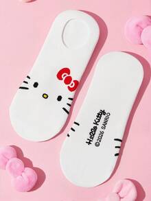 HELLO KITTY AND FRIENDS | SHEIN 6雙女款透氣柔軟船襪隱形襪，襪頭與後跟加強耐磨，四季皆可穿著 - 彩色 - 查看 11