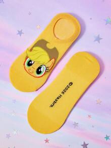 My Little Pony X SHEIN 6雙女款柔軟薄款透氣隱形襪 吸濕排汗低筒隱形襪 - 雜色 - 查看 17