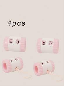 Portable Knitting Row Counter, Rotary Stitch Row Counter For Crochet Knitting Sewing Projects, Handy Knitting Stitch Number Counting Tool With Lanyard - pink - View 9