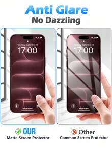 Teckwe 2 buah Pelindung Layar Privasi Matte Kompatibel dengan iPhone 18 Pro Max, Terbuat dari Film TPU Lembut (Bukan Kaca Tempered), Anti Jatuh dan Anti Benturan, Pelindung Layar dengan Fungsi Privasi, Kompatibel dengan iPhone 18 Pro Max/18 Pro/Duo/17 Pro Max/16/15/14/13/12/11/XS/8/7, Bahan Non-Kaca - Hitam - View 11