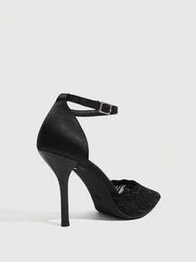 CUCCOO SZL Women's Shoes Fashion Classic Simple Buckle Commuter Office Wear Stiletto Heel High Heel Shoes - Black - View 3