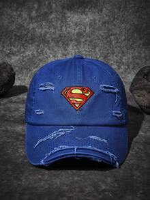 SUPERMAN X Joivida 1PC Casual Sporty Women's Baseball Cap, Cute Design With IP Collaboration, Perfect For Everyday Casual Wear - Blue - View 1