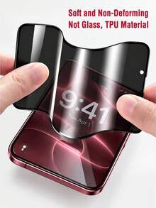Teckwe 2 buah Pelindung Layar Privasi Matte Kompatibel dengan iPhone 18 Pro Max, Terbuat dari Film TPU Lembut (Bukan Kaca Tempered), Anti Jatuh dan Anti Benturan, Pelindung Layar dengan Fungsi Privasi, Kompatibel dengan iPhone 18 Pro Max/18 Pro/Duo/17 Pro Max/16/15/14/13/12/11/XS/8/7, Bahan Non-Kaca - Hitam - View 6