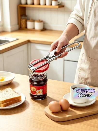 Bottle Opener, Can Opener, Adjustable Multifunctional Stainless Steel Manual Bottle And Can Opener, Easy-To-Grip Durable Handheld Tool, No Power Needed, Portable, For Party, Camping, Travel, Home, Everyday Use, Sports Fan Gift, Gadget Gift