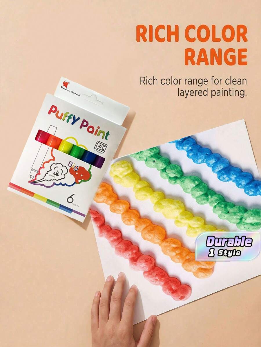 3D Fluffy Popcorn Pen Set - Multi Colored, Easy To Use, Suitable For Various Surfaces, Can Create Raised Bubble Patterns On Paper, Fabric, Glass, And Wood. Quick Drying, No Shedding - Multicolor - View 1