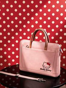 HELLO KITTY AND FRIENDS | SHEIN حقيبة لابتوب هالو كيتي وردية 1 قطعة، حزام كتف قابل للفصل، حقيبة حمل كمبيوتر كاواي للبنات، مناسبة للمدرسة والمكتب والسفر اليومي - زهري - مشاهدة 2