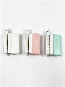 Mini 6 Hole Paper Puncher With Clear Waste Tray, Adjustable Position Guide Punch Machine For A5 20 Holes/B5 26 Holes/A4 30 Holes Loose Leaf Notebook Journal Planner, Portable Smooth Punch No Burr School Office Binding Stationery - multicolor - View 5