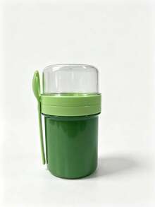 Portable Cup Set For Fruit, Grains, And Yogurt: Leakproof, Dishwasher, Suitable For Work, School, Includes Spatula And Spoon,Sauce Container, Bottom Layer, Milk Cup - Multicolor - View 8