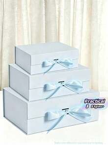 1pc Flat-Pack Foldable Gift Box, Low Cross-Border Shipping Cost, Multifunctional Storage Box, Ultra-Light Empty Box - multicolor - View 1