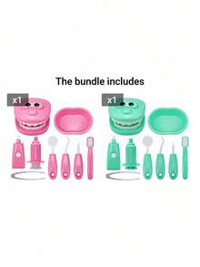 MINKOJA 9pcs Mini Children Dentist Toy Set - Realistic Oral Care Tools, Stimulate Imagination, Edutainment; Dental Examination Teeth Model, Promote Parent-Child Interaction And Role-Playing, Suitable Learning Toy For Boys And Girls (Plastic Material) - Multicolor - View 15