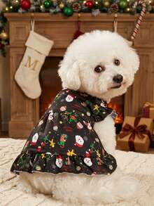 PETSIN 1pc Christmas Dog Clothes Santa Claus Princess Dress - Multicolor - View 4