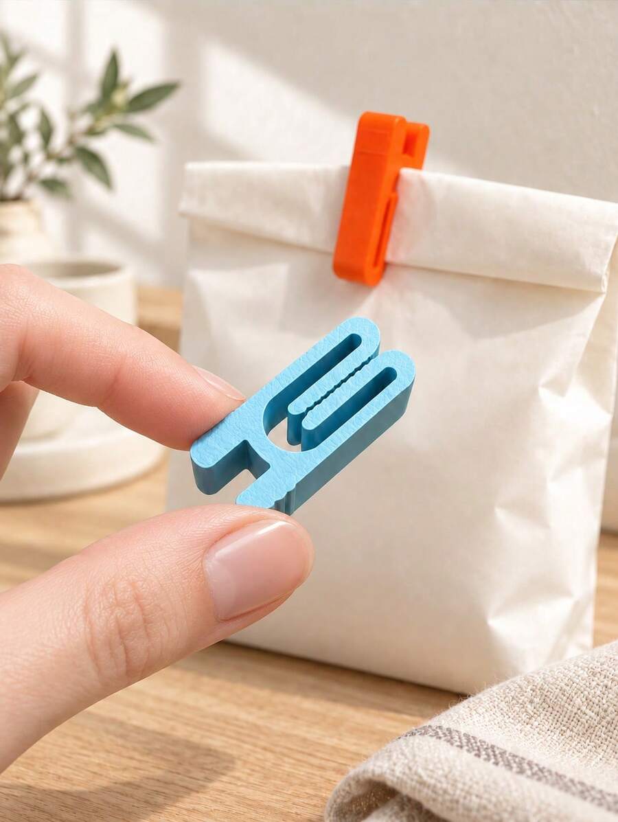 Haus Hana 1pc Reusable Sealing Clips, Multifunctional Bag Clamps For Home Storage & Daily Organization - multicolor - View 1
