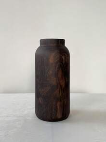 1PC Wooden Vase - Decorative Flower Vase For Home Decor, Rustic Farmhouse Style Centerpiece For Coffee Table Living Room Shelf - multicolor - View 6