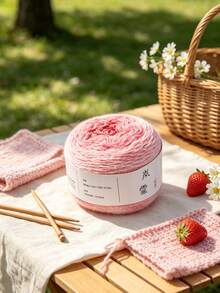 Large Thread,Gradient Needle Thick Thread, Hand Woven DIY Yarn, Hook Woven Fashionable Sweater, Noblewoman Shawl, Seven Star Blanket, Hat, Headband, 1 Pack=200g. - Light Mist Gradient - View 4