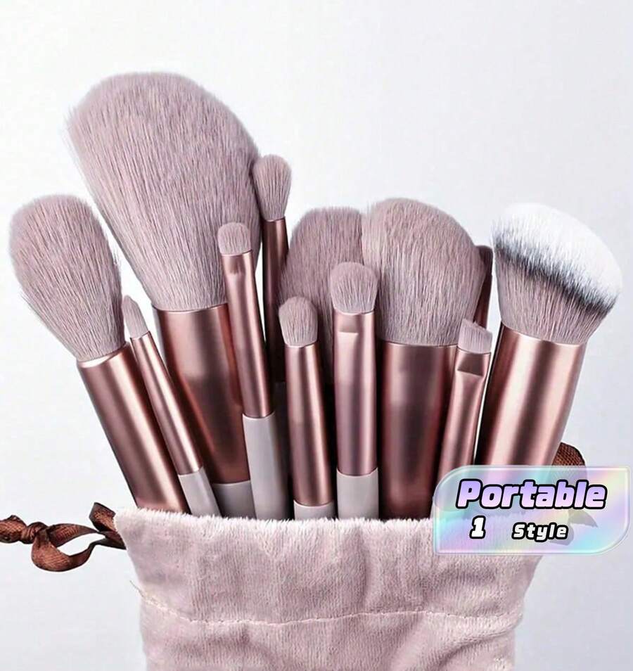 Soft And Fluffy, Professional Makeup Foundation Make-Up Brush, Loose Powder Brush, Eye Shadow Halo Dye Brush, Beauty Tools - Brown - View 1