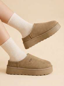 CUCCOO EASI Casual Comfort Thick Bottom Warm Women Snow Boots - Beige 555 - View 6