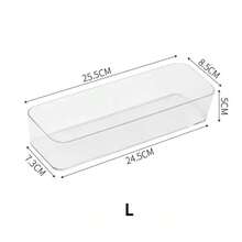 4pcs Acrylic Drawer Organizer Set - Transparent Plastic Material, Suitable For Cosmetics, Bathroom, Office, Kitchen And Bedroom Storage,Transparent Plastic Cosmetic Storage Box Set With Dividers, Stackable Cosmetic Organizer For Vanity Drawer - Transparent square box - View 14