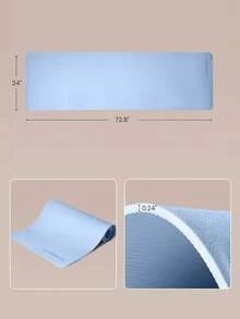 GLOWMODE 1 Pack GlowBase Dual-Grip Double-Sided Anti-Slip Water Resistant TPE Yoga Mat 6mm Thick Yoga Pilates Studio Gym Daily Active Wear - Blue - View 8