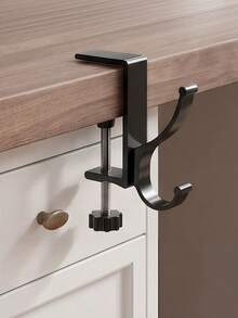 No-Drill Desk Side Bag Hook - Strong Load-Bearing Damage-Free Hanger For Student Desk, Dorm, Office, Backpack, Handbag, Space-Saving Storage Hook - View 3
