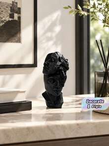 1件 3D列印優雅面部雕塑，居家藝術與辦公室裝飾 - 多色 - 查看 1