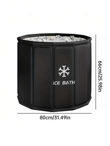 1PC Portable Ice Bath Tub For Adults Athletes Post Workout Cold Plunge Soaking Bucket Thickened Hot Water Relaxation Bathtub No Inflation No Installation Foldable Easy Storage For Indoor Outdoor Use - one size fits all - View 3