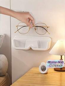 Glasses Storage Rack Wall-Mounted Hanging Organizer Plastic Holder For Eyewear Fashion Glasses Jewelry Display Space Saver Daily Must Have Smart Choice - View 1