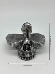 1PC Creative Resin Vintage Skull Eyeglass Holder Stand Organizer Tray For Fashion Glasses Key Jewelry Storage Desk Display Home Office Halloween Decor Gift - Multicolor - View 2