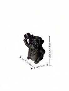 1Pc 3D Printed Gentleman Bulldog Pen Holder, Home & Office Desk Decor - multicolor - View 5