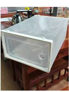 Hộp đựng giày nhựa trong suốt đa năng dạng hình chữ nhật có thể xếp chồng, hộp trưng bày lưu trữ giày thể thao, phù hợp cho tủ quần áo, hộp đựng giày trong suốt gấp gọn có nam châm, chống bụi, unisex - Xem 7