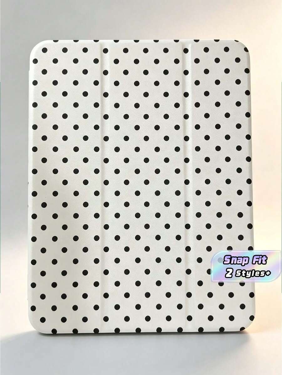 1pc Polka Dot And Lace Print Tablet Case With Multi-Angle Magnetic Stands For 10th Generation 10.9-Inch 2022 Model, 11 (A16 2525), Supports Auto Wake/Sleep Function, Stylish Tablet Accessories - Multicolor - View 1