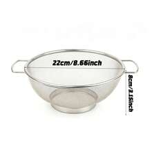 Double Ear Stainless Steel Rice Washing Sieve And Rice Washing Basin, Round Rice Washing And Sieving Device, Multi-Functional Mesh Drainage Basket - Multi-size - View 3