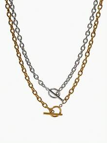 Vandermere New Simple Fashion Punk Style Women Stainless Steel OT Thick Link Chain Necklace Non Tarnish - OT thick O chain - View 1