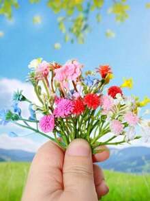 Artificial Mini Floral Decorations, Suitable For Wedding And Birthday Party Decor, Model House And Sculpture Scenes, High-Quality Miniature Models For Collectors And Event Planners, Applicable For Car, Fairy Garden, Balcony, Patio And - Mini Bouquet - View 4
