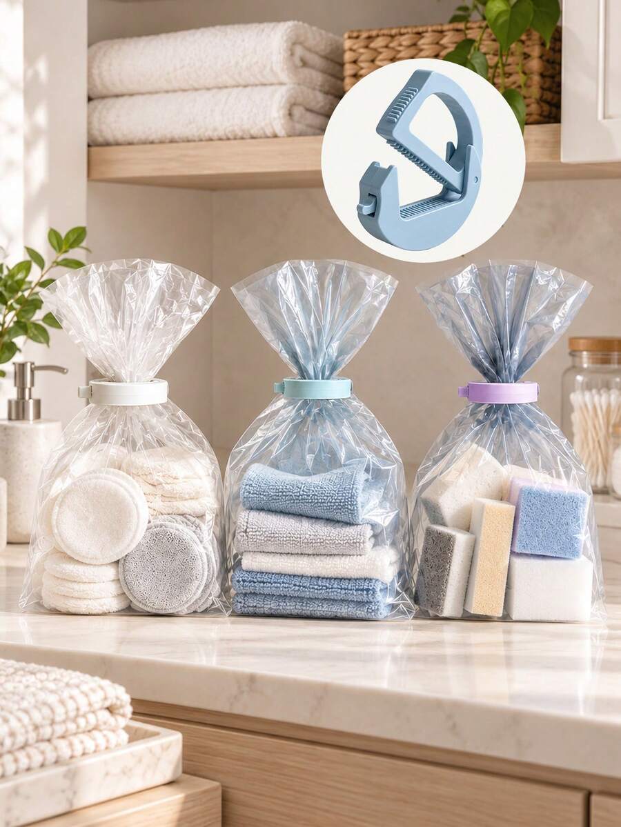 Haus Hana 1pc Reusable Sealing Clips, Multifunctional Bag Clamps For Home Organization & Daily Storage - multicolor - View 1